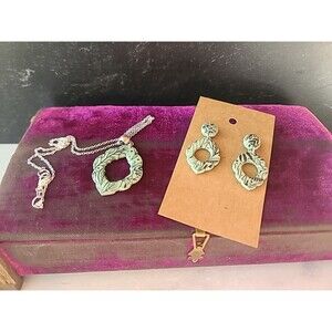 925 Multicolored Leaf Themed Polymer Clay Jewelry Set, NEW